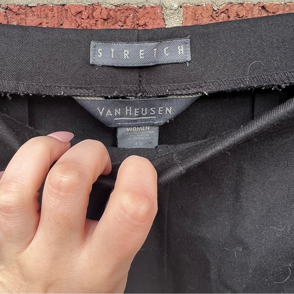 Van Heusen Black Straight Leg Trousers Pants - Picture 2 of 4